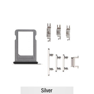 SIM Card Tray and Side Button for iPhone XS Max-Silver SIM Card Tray and Side Button for iPhone XS Max-Silver